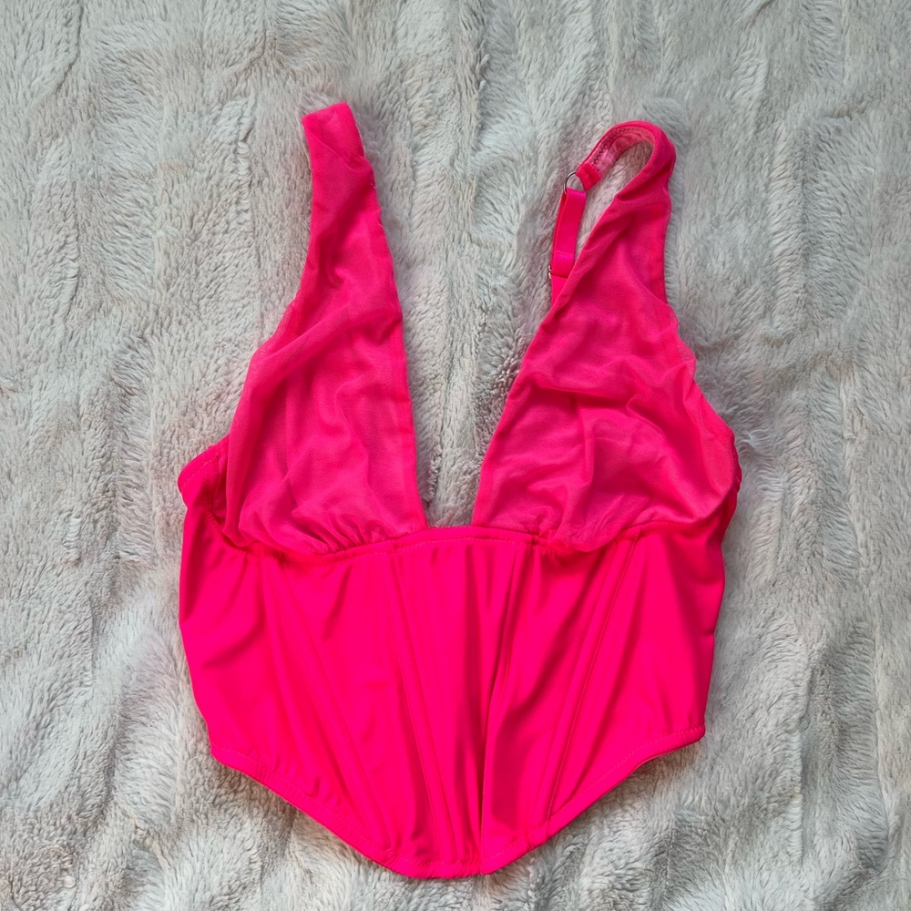 neon pink top